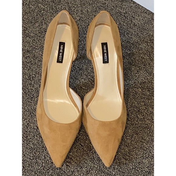 Nine West Tan Suede Heels - Picture 1 of 15